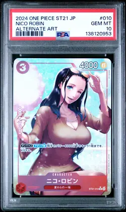 *POP 16* 2025 ONE PIECE STARTER DECK ST21-EX GEAR 5 #010 NICO ROBIN PSA 10 - Image 4