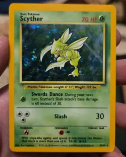 Scyther 10/64 Vintage Pokemon Card Jungle NO SYMBOL ERROR Rare Pokemon NM-LP - Image 1