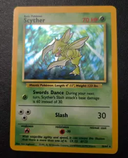 Scyther 10/64 Vintage Pokemon Card Jungle NO SYMBOL ERROR Rare Pokemon NM-LP - Image 2