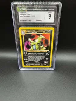 Tyranitar 31/75 Neo Discovery Non Holo CGC 9 Graded Pokemon Card - Image 1