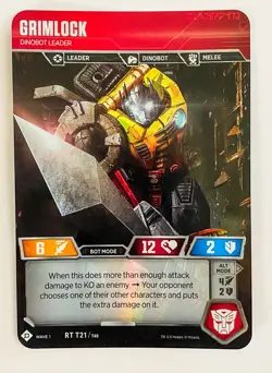Grimlock Dinobot Leader (Rare) And 39 Other Cards Transformers TCG Lot Pls Read - Image 1