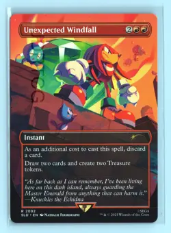 Magic the Gathering Secret Lair Sonic Unexpected Windfall 2092 Non Foil - Image 1