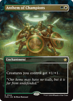 Anthem of Champions (Borderless) [Foundations] Magic MTG - Image 1