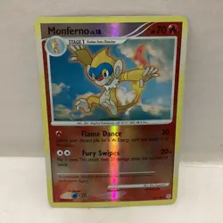 2007 Pokemon Stage 1 Monferno Lv 18 70hp #56/130 Reverse Holo - Image 1