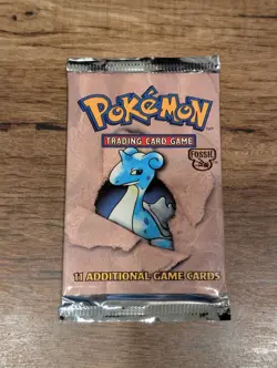 1999 Pokemon Fossil Pack Lapras art Factory sealed WOTC mint Vintage - Image 1