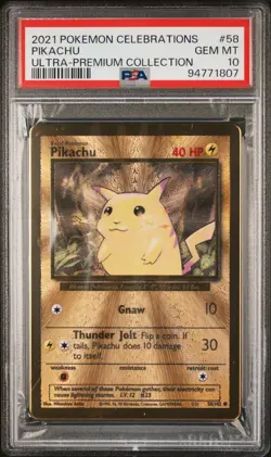 2021 POKEMON CELEBRATIONS #4 CHARIZARD #58 PIKACHU UPC PSA 10 SQE (Q0607 - Image 4