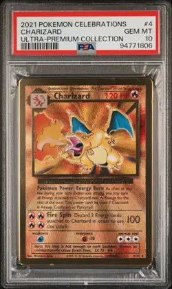 2021 POKEMON CELEBRATIONS #4 CHARIZARD #58 PIKACHU UPC PSA 10 SQE (Q0607 - Image 5