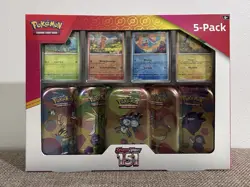Pokemon TCG Scarlet & Violet 151 Mini Tins Costco Bundle, 5 Pack - Sealed - Image 1