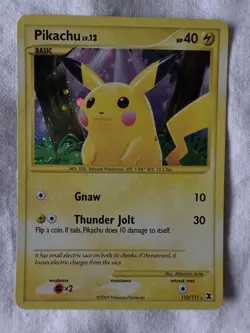 Pokemon TCG Rising Rivals Secret Rare Holo Pikachu 112/111 English Near Mint - Image 1