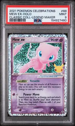 2021 POKEMON CELEBRATIONS CLASSIC COLLECTION #88 MEW EX-HOLO PSA 9 MINT - Image 1