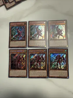 YUGIOH Secret Rare Kashtira Fenrir & Unicorn RA05-EN024 1st Edition X3 - Image 1