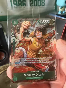 Monkey D. Luffy P-135 Pre Release winner promo card SEALED - ready to ship! - Image 1