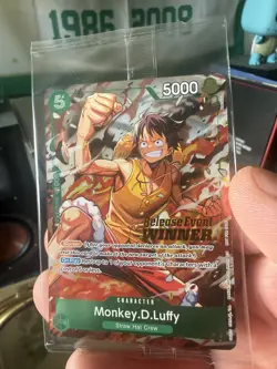 Monkey D. Luffy P-135 Pre Release winner promo card SEALED - ready to ship! - Image 2