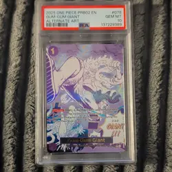 Namco 2025 One Piece CCG Gum-Gum Giant Alt Art OP09-078 EN Holo PSA 10 - Image 1