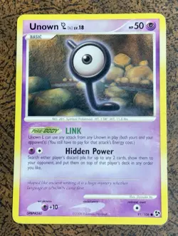 Unown L 91/106 Great Encounters Common Pokemon Card - Image 1