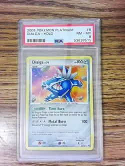 Dialga 6/127 PLATINUM Holo Rare Graded Pokemon Card - PSA 8 - Image 1