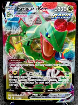 Rayquaza VMAX 101/159 NM Ultra Rare Full Art Crown Zenith Pokemon Card! - Image 1