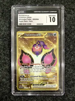 CGC 10 Pecharunt EX 95/64 Shrouded Fable Gold Hyper Rare Pokemon TCG Card - Image 1