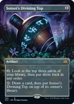 MTG x1 *BORDERLESS* SENSEI'S DIVINING TOP Double Masters 2022 NM/M - Image 1