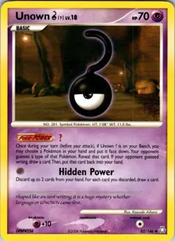 Unown [U] 82/146 Uncommon Legends Awakened Pokemon Damaged - Image 1