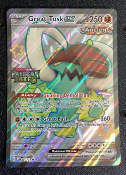 Pokemon TCG: JUMBO Great Tusk ex - 072 (Paldean Fates Stamped) 072 Promo Card - Image 1
