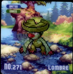 Pokemon Fan Art Gameboy Lenticular Squares #270 271 272 Lotad Lombre Ludicolo - Image 1
