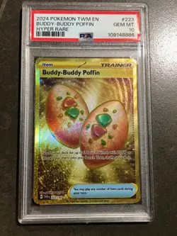 Pokemon TCG #223 Buddy-Buddy Poffin Hyper Rare Twilight Masquerade PSA 10 Gem - Image 1