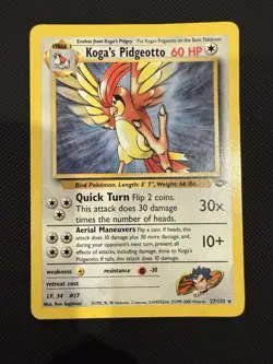 Koga's Pidgeotto 27/132 Gym Challenge Rare Regular Unlimited - Moderately Played - Image 1