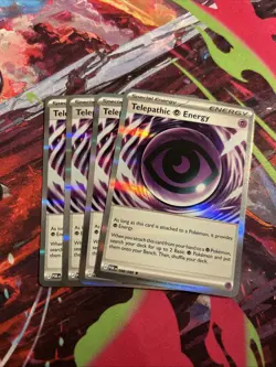 4x Telepathic Psychic Energy 088/088 Perfect Holo Pokemon TCG NM Playset - Image 1