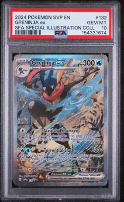 2024 POKEMON SVP EN-SV BLACK STAR PROMO #132 GRENINJA EX PSA 10 - Image 1