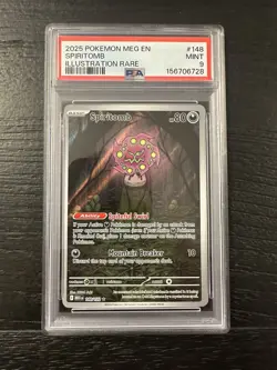 Pokemon TCG Spiritomb 148/132 Illustration Rare Holo Me01 Mega Evolution PSA 9 … - Image 1