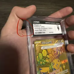 Pikachu ex Pokemon (2025) Prismatic Evolutions 179/131 Hyper Rare Holo CGC 9 M - Image 3
