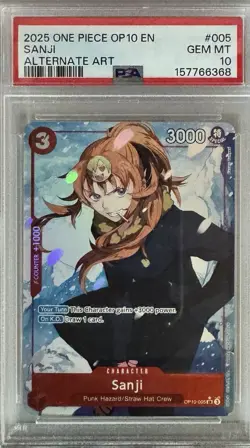 2025 One Piece OP10-005 Sanji Alt Art PSA 10 English Gem Mint Alternate Art - Image 1
