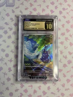 CGC 10 Pristine Heracross 072/071 AR Art Rare Holo Clay Burst Sv2D Pokemon Card - Image 1