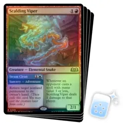 FOIL SCALDING VIPER X4 Wilds Of Eldraine WOE Magic MTG MINT CARD - Image 1