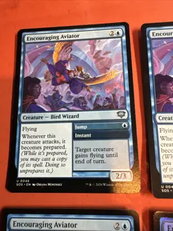Encouraging Aviator- Mtg: Secrets of Strixhaven (SOS) -C 0041 (x4) *1 Foil - Image 2