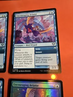 Encouraging Aviator- Mtg: Secrets of Strixhaven (SOS) -C 0041 (x4) *1 Foil - Image 3