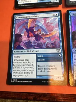 Encouraging Aviator- Mtg: Secrets of Strixhaven (SOS) -C 0041 (x4) *1 Foil - Image 4