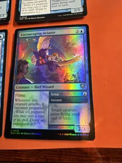 Encouraging Aviator- Mtg: Secrets of Strixhaven (SOS) -C 0041 (x4) *1 Foil - Image 5