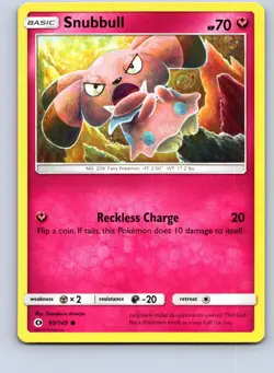 Pokemon: SM Base Set Snubbull #90/149 Common,Rglr .P2N - Image 1