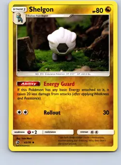 Pokemon: Dragon Majesty Shelgon #43/70 Uncommon,Rglr .P2N - Image 1
