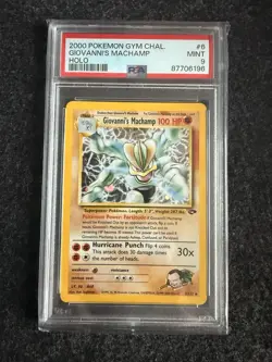 2000 Pokemon TCG Gym Challenge Giovanni’s Machamp Holo Rare PSA 9 - Image 1