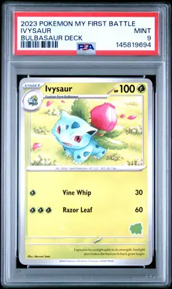 2023 POKEMON MY FIRST BATTLE-BULBASAUR DECK IVYSAUR PSA 9 - Image 1