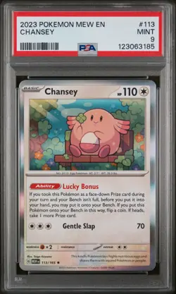 2023 POKEMON MEW EN-151 #113 CHANSEY PSA 9 - Image 1