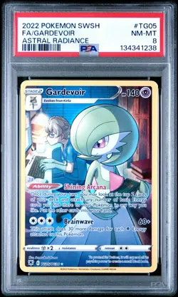 2022 POKEMON SWORD & SHIELD ASTRAL RADIANCE #TG05 FULL ART/GARDEVOIR PSA 8 - Image 1