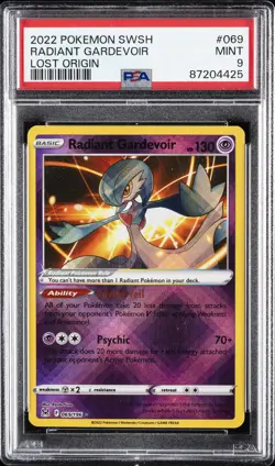 2022 POKEMON SWORD & SHIELD LOST ORIGIN #069 RADIANT GARDEVOIR PSA 9 - Image 1