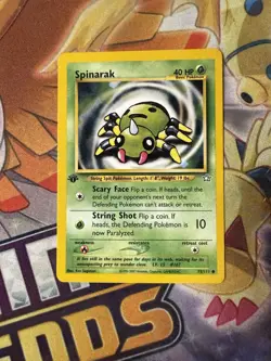 Spinarak 1st Edition Pokemon TCG Common Neo Genesis 075/111 NM - Image 1