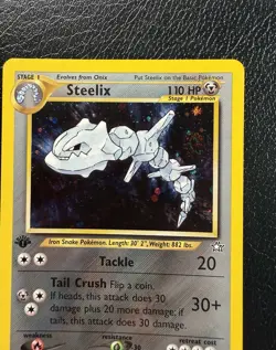 Steelix 15/111 Holo Rare 1st Edition Neo Genesis Pokemon TCG With Swirl🌀MP - Image 2