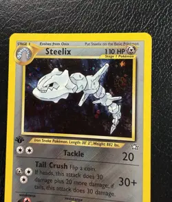 Steelix 15/111 Holo Rare 1st Edition Neo Genesis Pokemon TCG With Swirl🌀MP - Image 3
