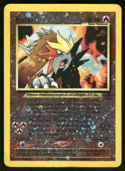 Entei 34 Promo Wizards Black Star Promos Pokemon Reverse Holo Damaged Crease - Image 1